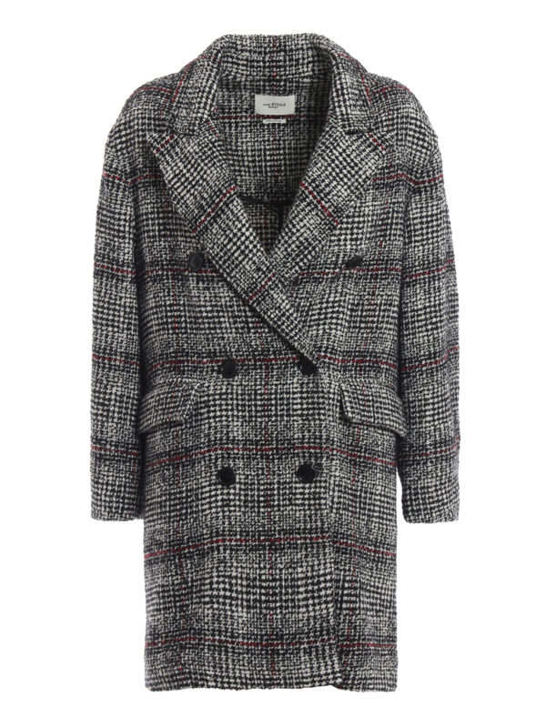 Isabel Marant Etoile: cappotti corti - Cappotto doppiopetto Ebra over in tweed