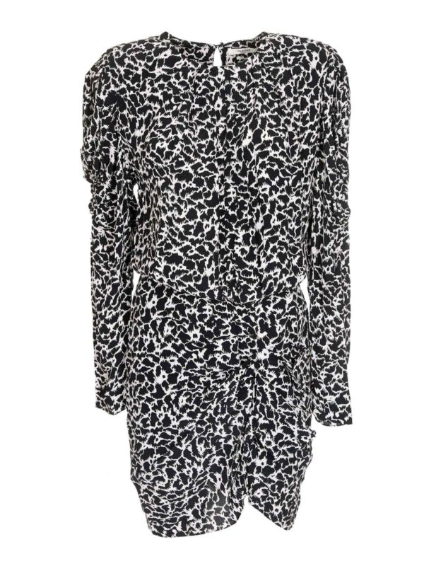 Isabel Marant Etoile: short dresses - Selwn dress in black and white