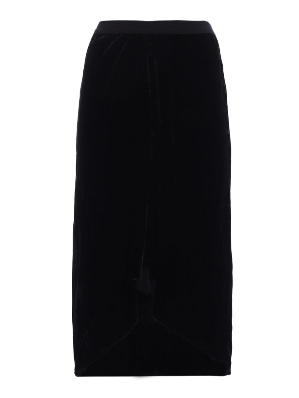 Isabel marant tursanne discount asymmetric velvet midi skirt