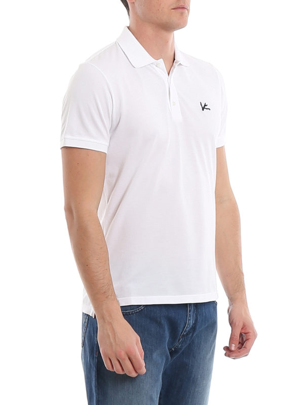 ISAIA buy online Coral embroidery piqué polo