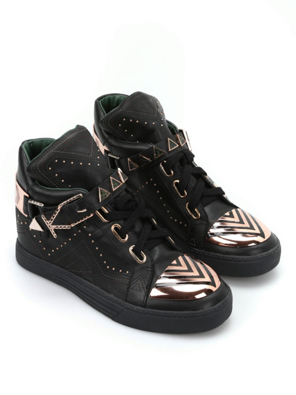 IVY KIRZHNER: trainers - Lunar high-top leather sneakers