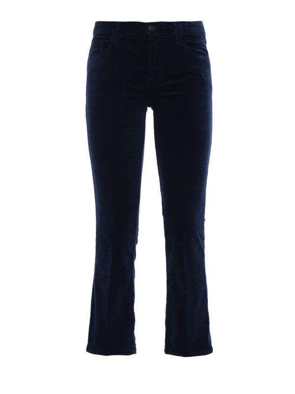 J BRAND: casual trousers - Selena velvet bootcut trousers