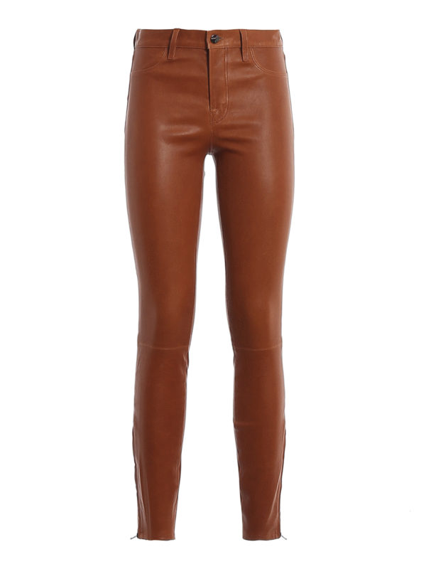 J BRAND: Lederhosen - Lederhose - Braun