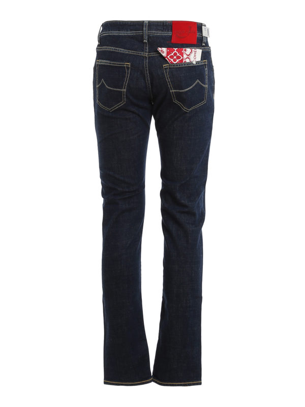 JACOB COHEN: Straight Leg Jeans online - Style 622 - Dunkles Jeansblau