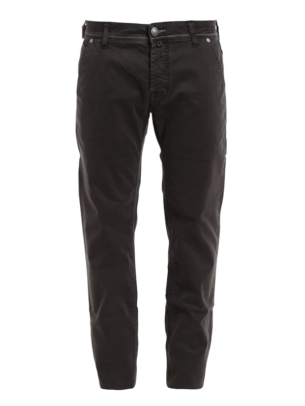 JACOB COHEN: skinny jeans - Patterned moleskin jeans