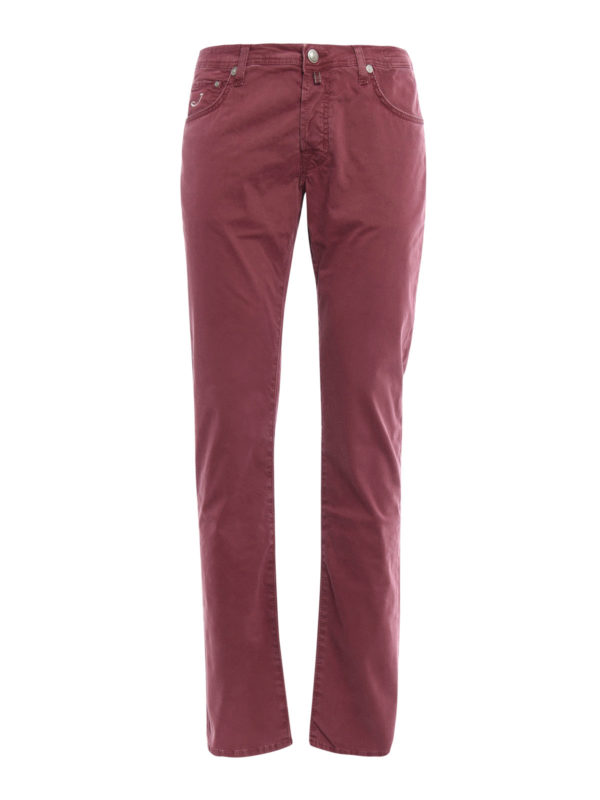 JACOB COHEN: jeans dritti, a sigaretta - Jeans in cotone
