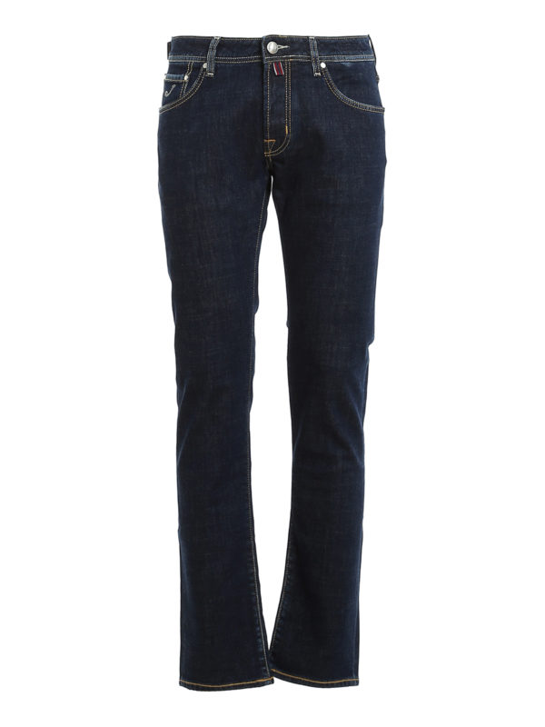 JACOB COHEN: Straight Leg Jeans - Style 622 - Dunkles Jeansblau