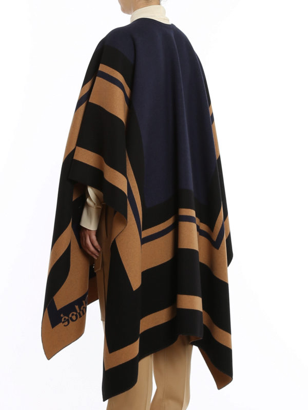 Jacquard poncho shop online: CHLOE