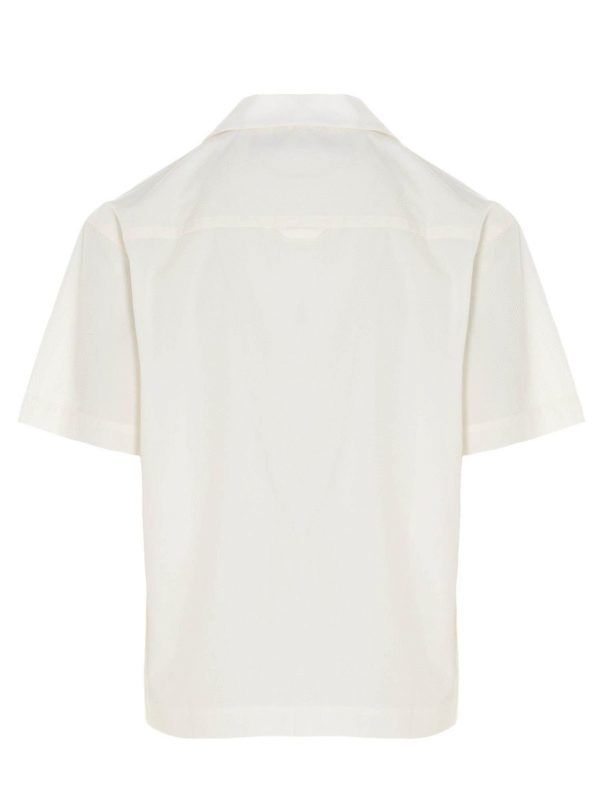 JACQUEMUS: shirts online - Printed bwling shirt in white