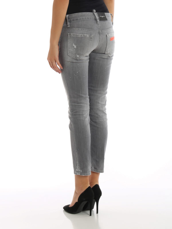 ストレートジーンズ - Jennifer Cropped shop online: DSQUARED2