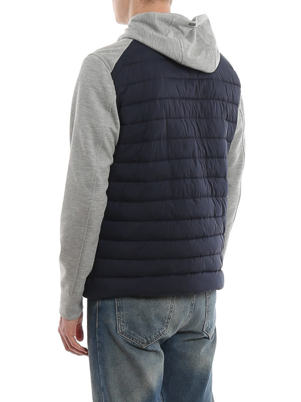 Jersey sleeves puffer jacket shop online: HERNO
