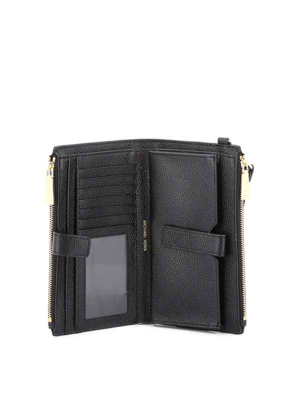 Jet Set leather double zip wallet shop online: MICHAEL KORS