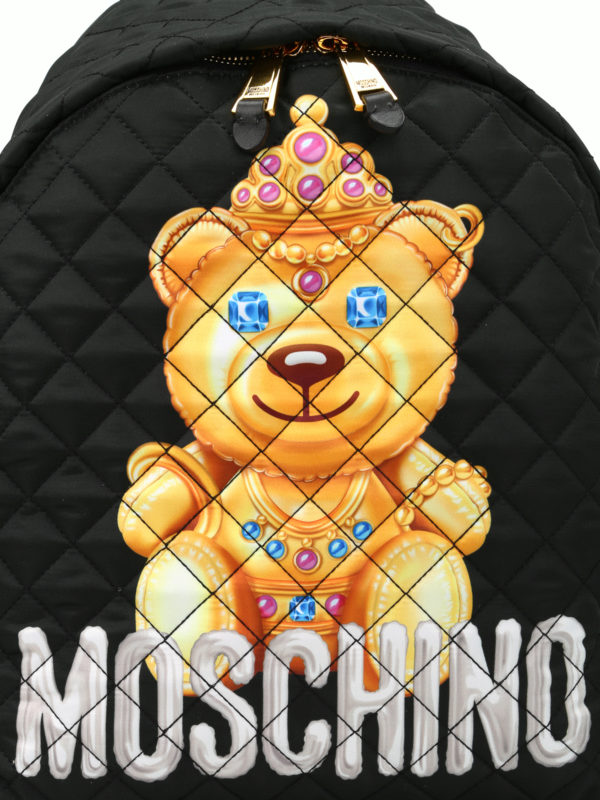 Zaino matelassé con orso gioiello shop online: MOSCHINO