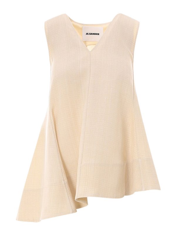 JIL SANDER: Blusen - Bluse - Beige