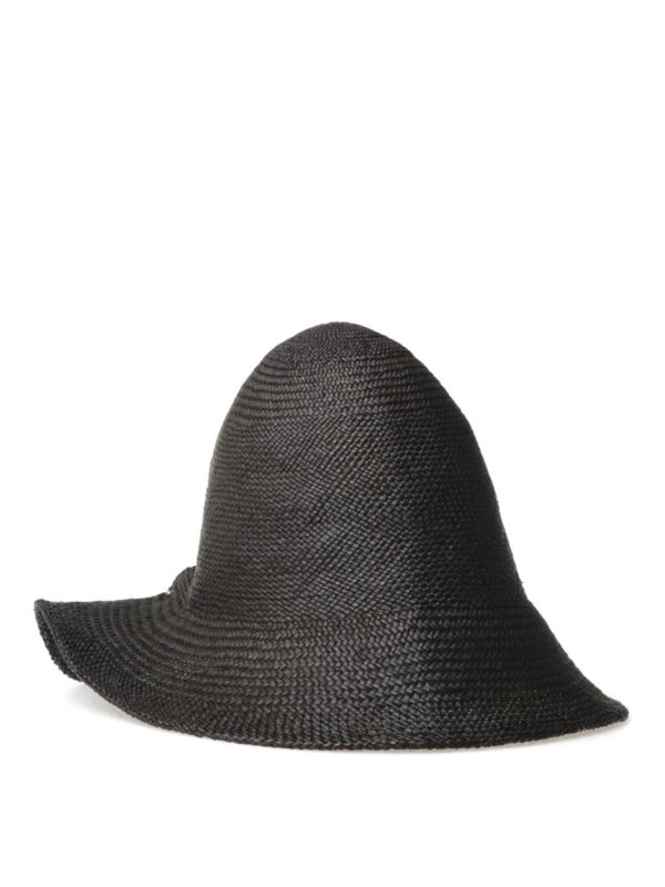 JIL SANDER: hats & caps online - Pierced straw hat