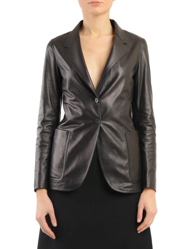 JIL SANDER: leather jacket online - Leather blazer