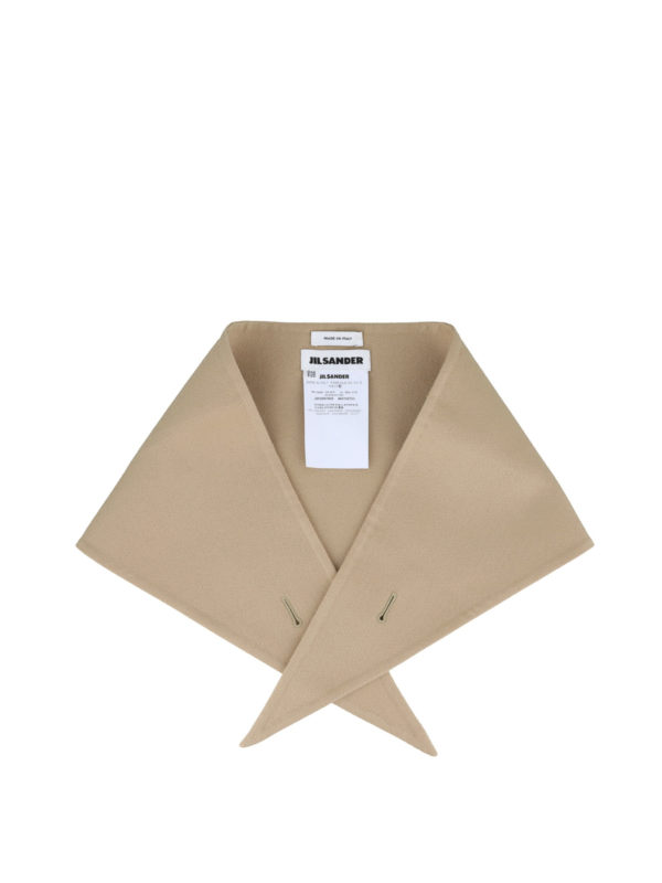 JIL SANDER: scarves online - Beige cashmere scarf