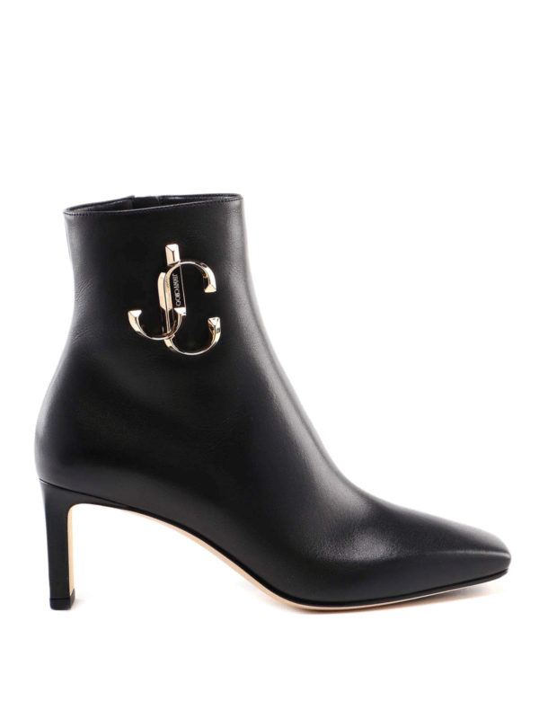 JIMMY CHOO MINORI カーフレザー アンクル ブーツ Jimmy Choo アンクルブーツ - Minori 65|MINORI65CLFBLACK