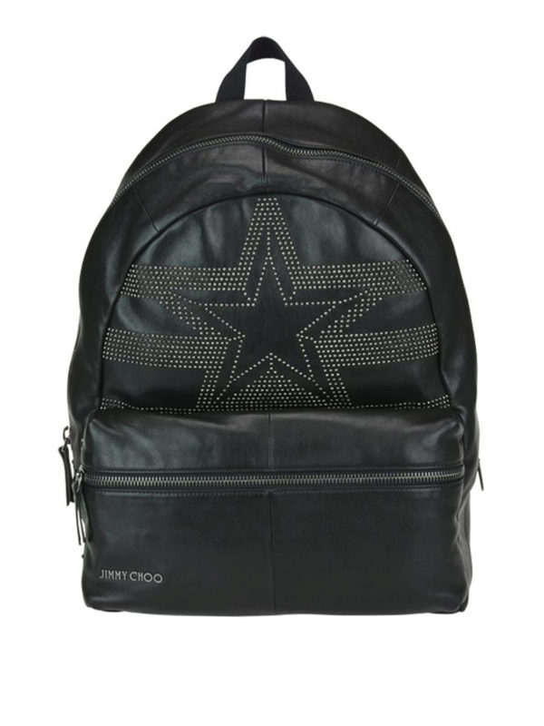 JIMMY CHOO: backpacks - Reed star logo mini stud backpack
