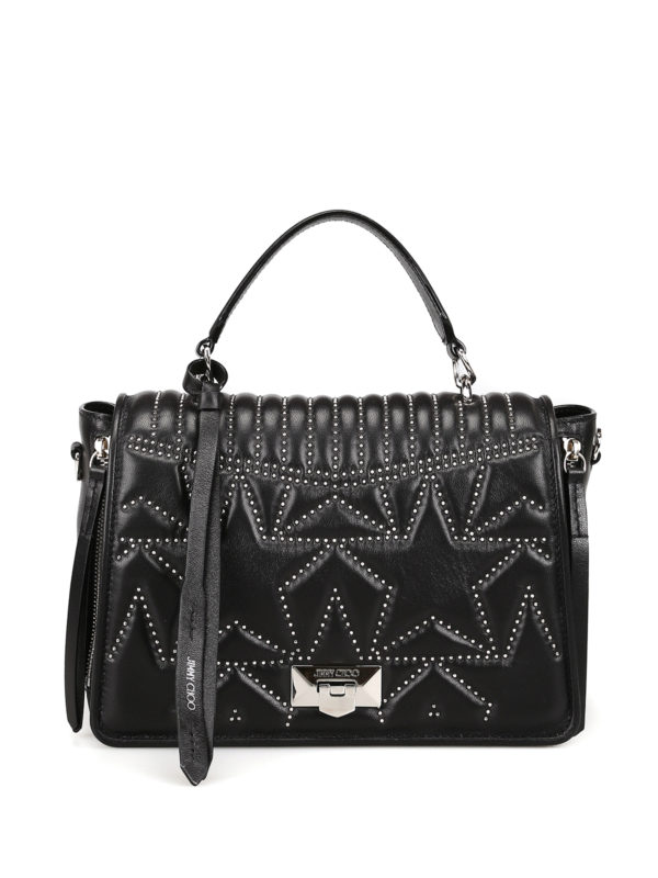 Bowling bags Jimmy Choo - Helia matelassé nappa handbag -  HELIATOPHANDLEEIUBLACK