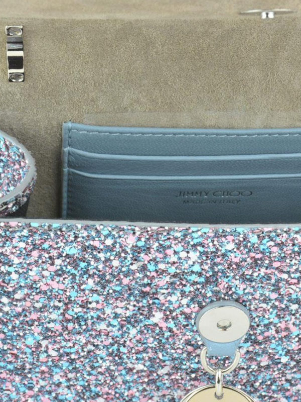 JIMMY CHOO buy online Finley coarse glitter fabric bag