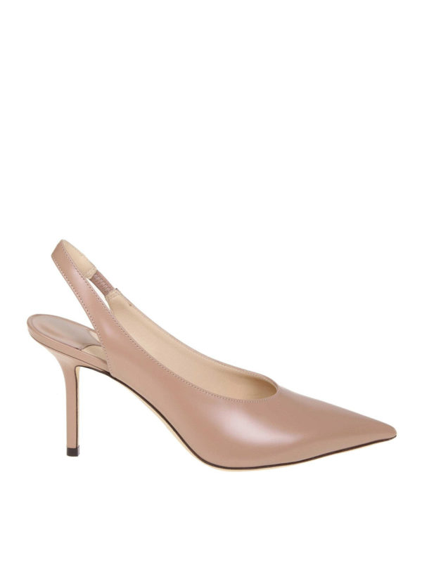 JIMMY CHOO: scarpe décolleté - Slingback Ivy 85 in pelle
