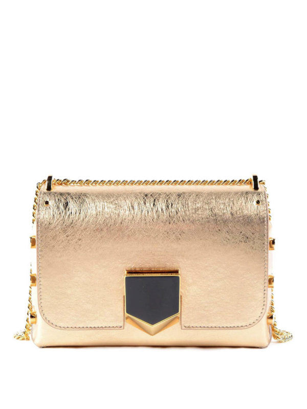 JIMMY CHOO: cross body bags - Lockett Petite scraped effect bag