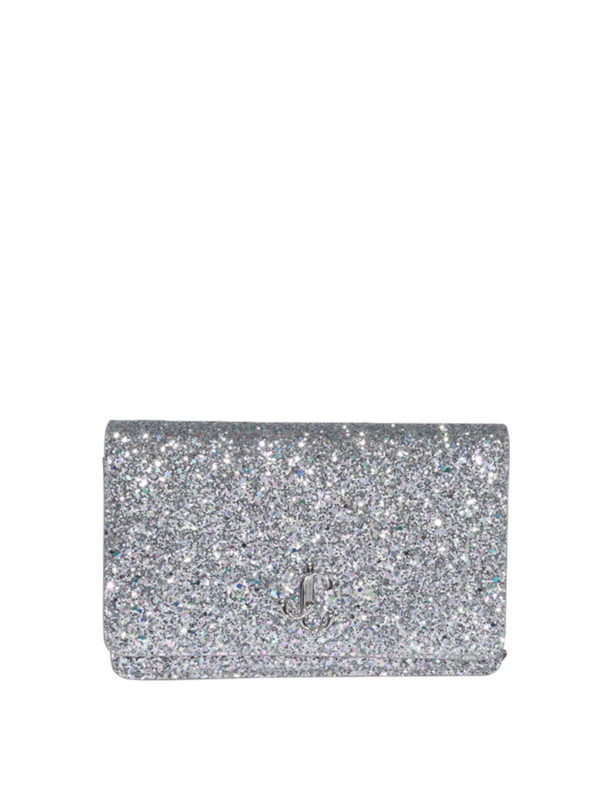 JIMMY CHOO: Umhängetaschen - Umhängetasche - Silber