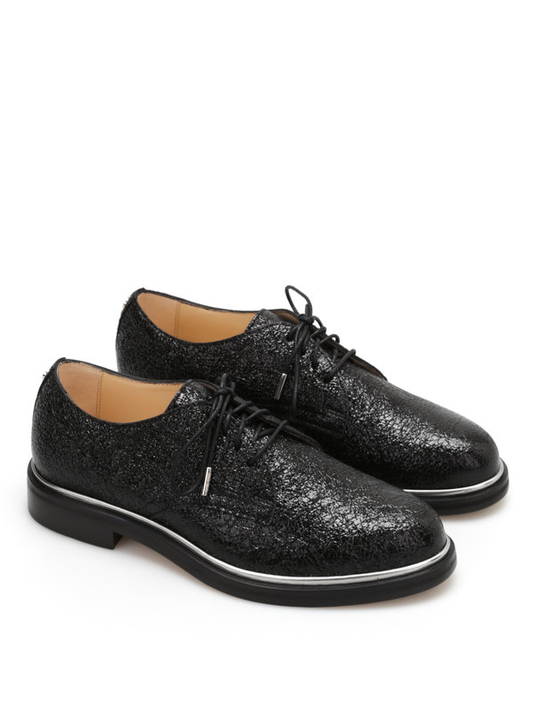 JIMMY CHOO: scarpe stringate - Stringate Bran Flat