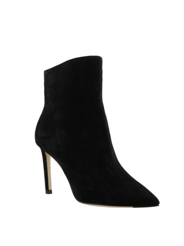 Ankle boots Jimmy Choo Helaine black suede heeled booties