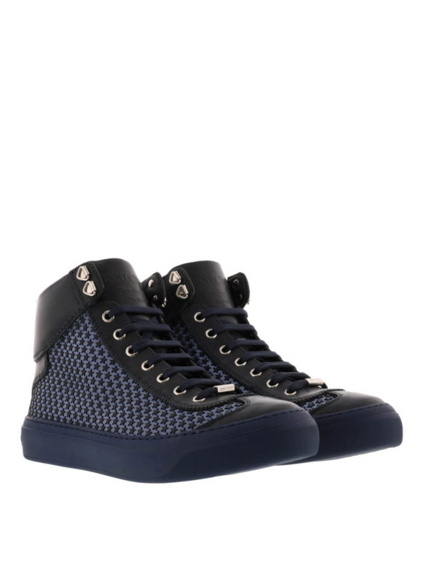 JIMMY CHOO ARGYLE ハイカットスニーカー 42 Jimmy Choo スニーカー Argyle - ブルー|ARGYLEAMRAVIONBLACK
