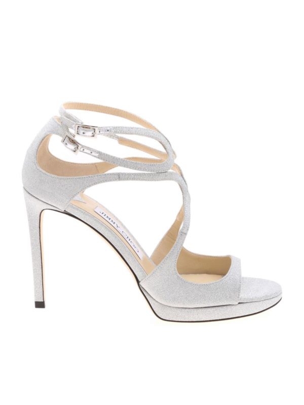 JIMMY CHOO: Sandalen - Sandalen - Silber