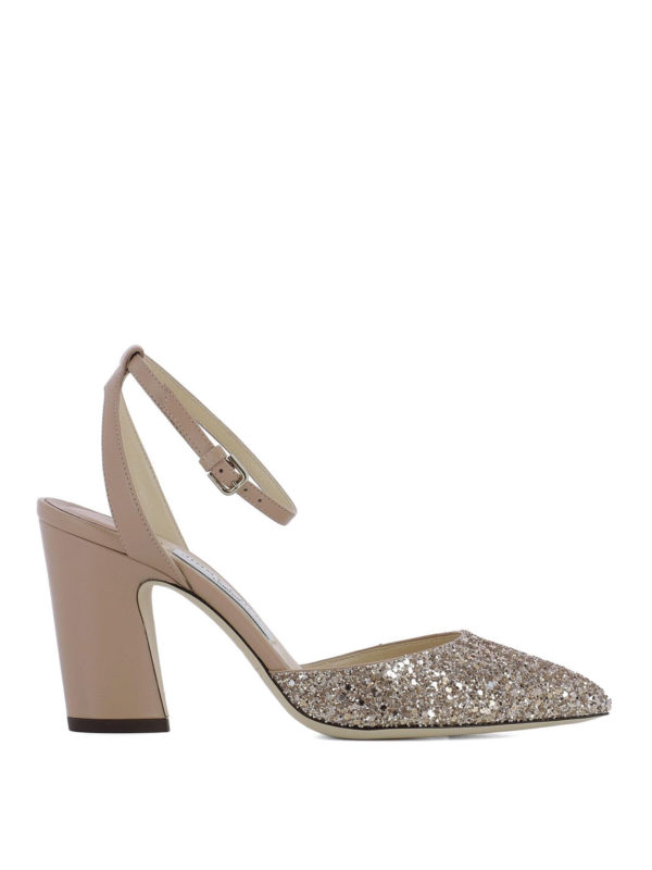 JIMMY CHOO: sandals - Micky 85 leather slingbacks