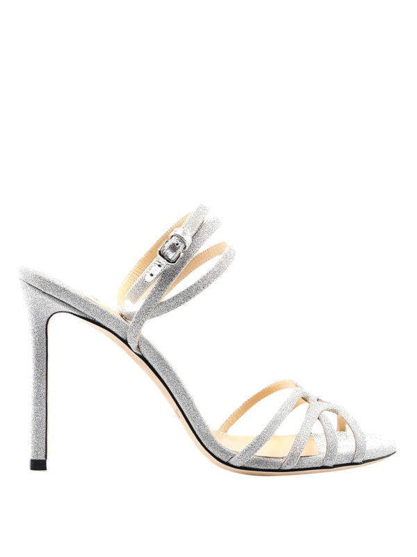 JIMMY CHOO: Sandalen - Sandalen - Silber