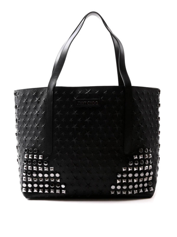 JIMMY CHOO: totes bags - Sara Rock studded tote