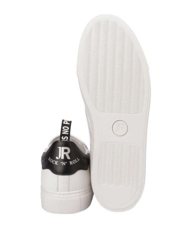 John Richmond Studded white leather slip on sneakers Men 7018A