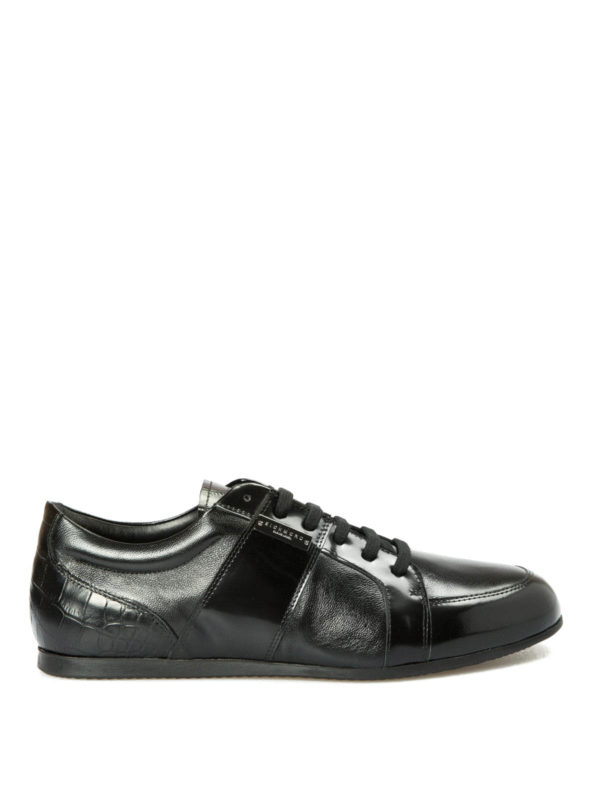 Trainers John Richmond Croco print detail leather sneakers