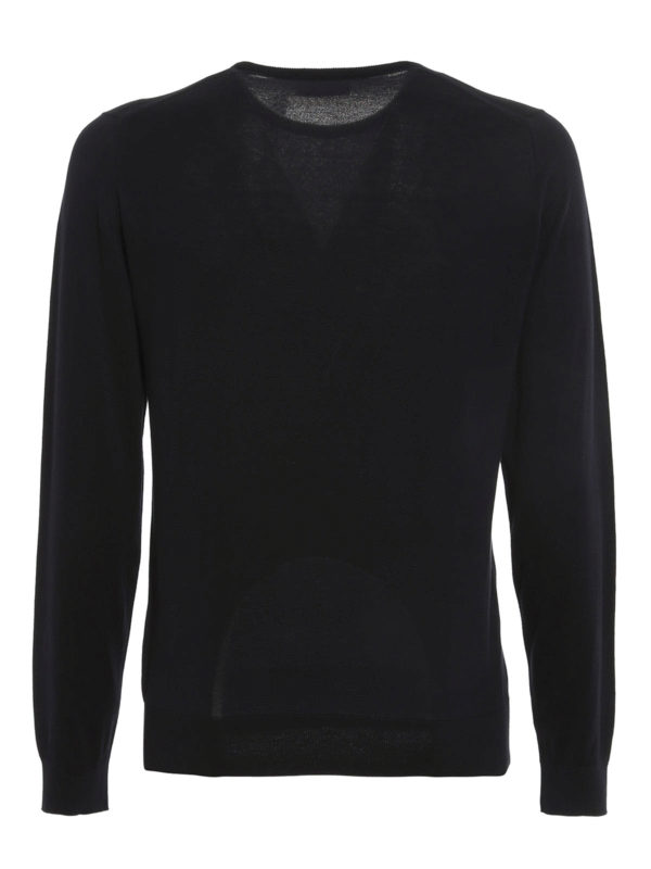 JOHN SMEDLEY: Strickpullover mit Rundhalsausschnitt online - Rundhalspullover - Dunkelblau
