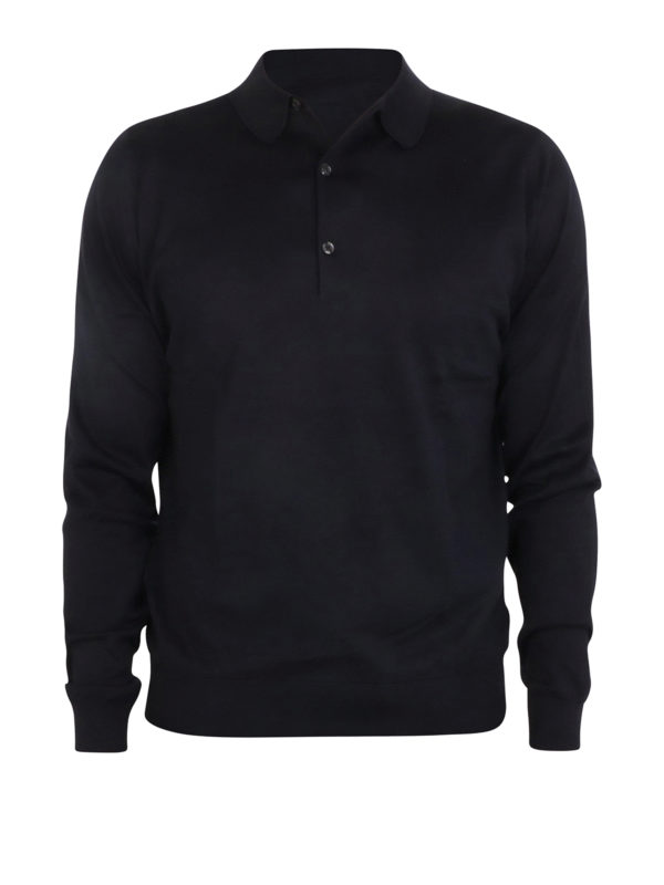 JOHN SMEDLEY: polo shirts - Round collar cotton polo