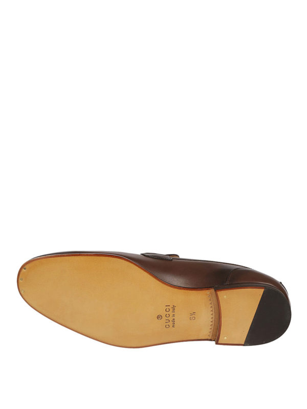 Jordaan brushed leather loafers shop online: GUCCI