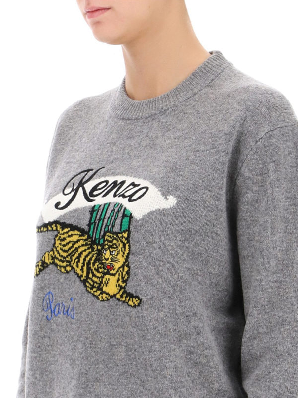 Rundhalspullover - Grau shop online: KENZO