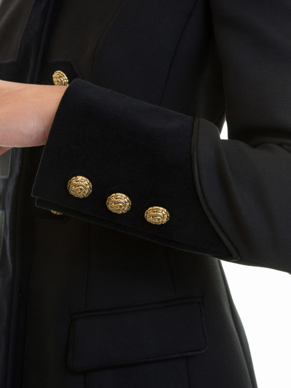 JUST CAVALLI buy online Army style gold button coat