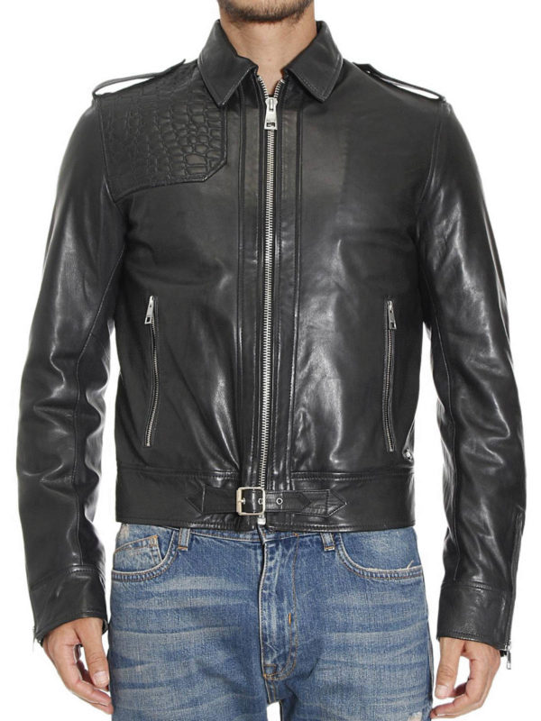 JUST CAVALLI: biker jackets online - Leather biker jacket