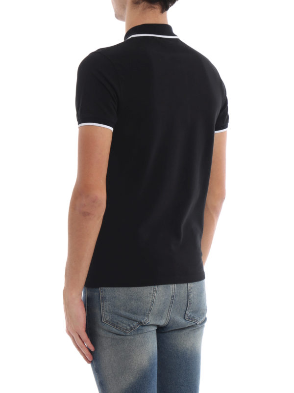 K Fit Tiger crest black cotton polo shirt shop online: KENZO