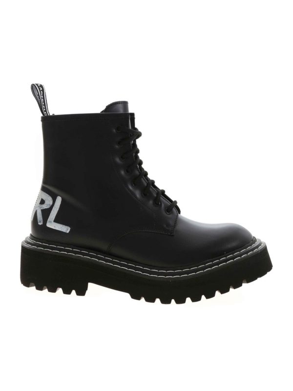 KARL LAGERFELD: ankle boots - Patrol II ankle boots in black
