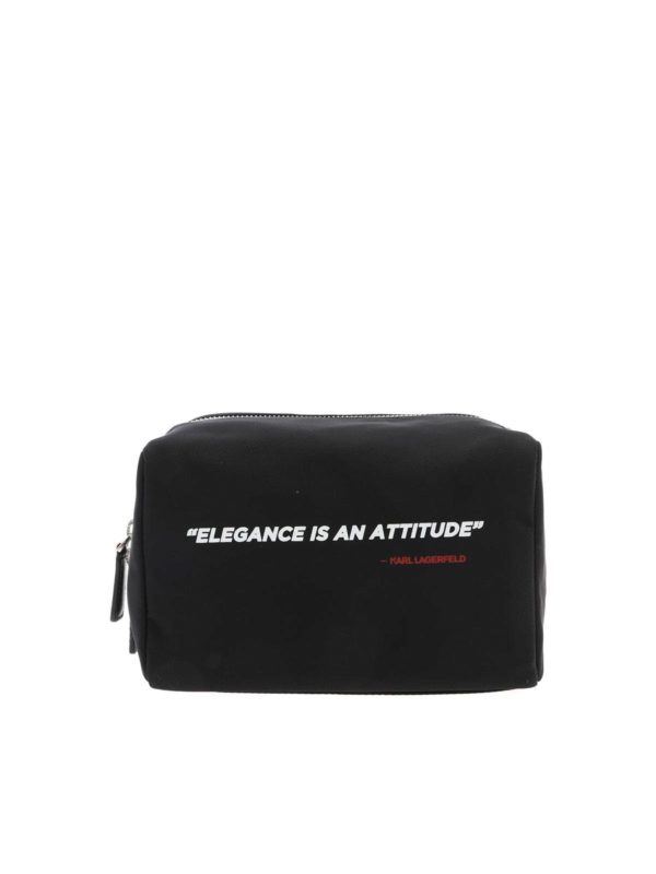 KARL LAGERFELD: Cases & Covers - Karl Legend trousse in black