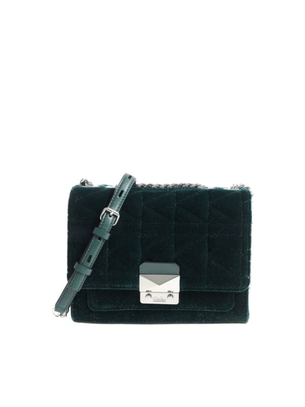 KARL LAGERFELD: cross body bags - Karl X Kaia green glittered bag