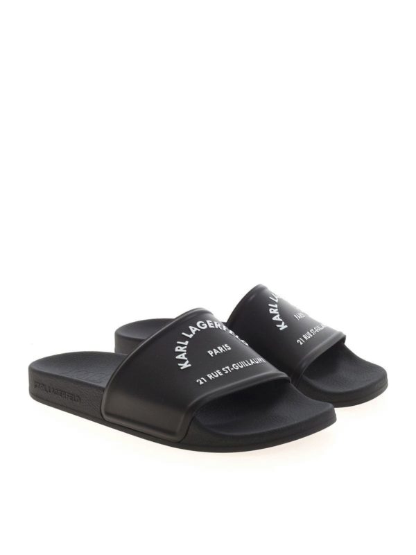 KARL LAGERFELD: ビーチサンダル online - ビーチサンダル - 黒