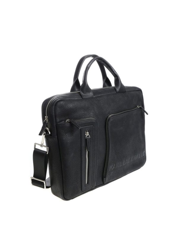 KARL LAGERFELD: laptop bags & briefcases online - Black bag with 3D logo