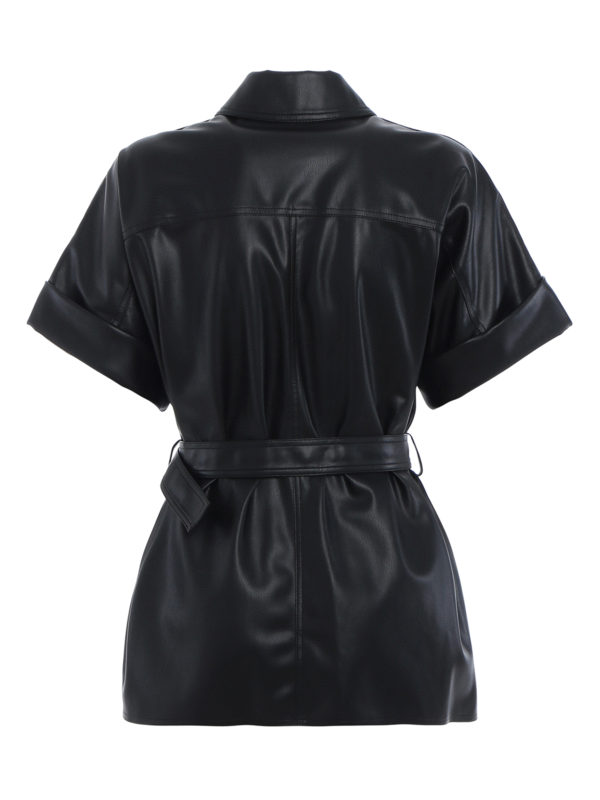 Karl Lagerfeld Faux leather shirt - Black - Women|205W1605999